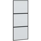 vidaXL Drsna vrata črna 90x205 cm kaljeno steklo in aluminij | Shoptok.si