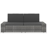 Maison Chic Sekcijski kavč - Sofa - Kanape dvosed poli ratan siv, (21726891) Cene