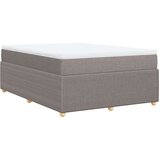 vidaXL Box spring postelja z vzmetnico taupe 140x190 cm blago | Shoptok.si