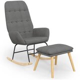  Stolica za ljuljanje s osloncem za noge od tkanine svjetlosiva | Shoptok.si
