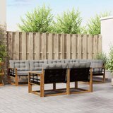  Set vanjskih sofa 7 kom. Prirodna i svjetlosiva | shoptok.hr