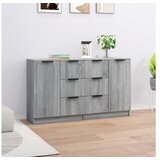  Komoda 2 kosa siva sonoma 60x30x70 cm konstruiran les | Shoptok.si