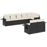  8-dijelni set vrtnih sofa od poliratana s jastucima crni Crna 85 x 62 x 69 cm | shoptok.hr