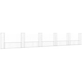  Gabionska košara U-oblika sa 6 stupova 620x20x100 cm željezna | shoptok.hr