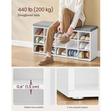 Vasagle Klop za čevlje z mehko blazino bela | Shoptok.si