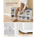 Vasagle kućni kaput za cipele s mekanom podstavom 30 x 105 x 48 cm, bijela | shoptok.hr