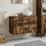  Set namještaja za kupaonicu 2 kom. Dimljeni hrast Smeđa 49,5 x 41 x 80 cm | Shoptok.si
