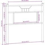  Zamjensko uzglavlje boja hrasta sonome 80 cm konstruirano drvo i čelik | shoptok.hr