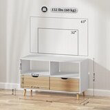  TV ormarić TV komoda s ladicama otvorene police drvo 99 x 39 x 58 cm bijela | shoptok.hr