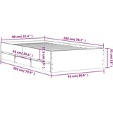  Okvir kreveta s ladicama boja hrasta 90x200 cm drveni | shoptok.hr