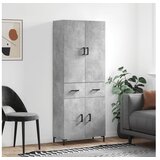 vidaXL Visoka komoda betonsko siva 69,5x34x180 cm inzenirski | Shoptok.si
