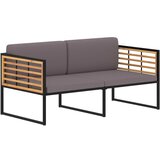The Living Store Vrtna klop z blazinami 136 cm trden akacijev les temno siva - Vrtna Klop, (21475854) | Shoptok.si