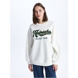 LC Waikiki Crew Neck Printed Long Sleeve Oversize Women's Sweatshirt | shoptok.hr