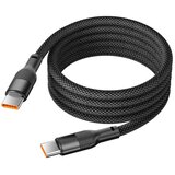 Ksix kabel USB-C na USB-C, 60W, magnetski, pleteni, 1 m, crni | shoptok.hr