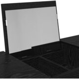 vidaXL Toaletna mizica z ogledalom Črna javor 100x45x76 cm | Shoptok.si