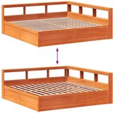  Krevet s regalom za knjige bez madraca 180x200 cm od borovine | shoptok.hr