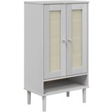  The Living Store Omarica za čevlje SENJA videz ratana bela 59,5x35x107 cm les - Omara Za Čevlje, (21444027) | Shoptok.si