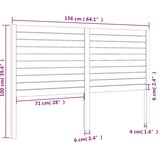  Uzglavlje za krevet 156 x 4 x 100 cm od masivne borovine | Shoptok.si