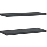 Maison Chic 2 kosi Stenske Police - Viseče police 75x30x3 cm črna nerjaveče jeklo, (21758823) | Shoptok.si