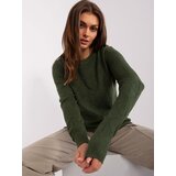 Fashion Hunters Khaki women's classic sweater with patterns | shoptok.hr
