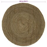  Tepih za područje Crna Ø 240 cm Juta - Crna 240 cm | shoptok.hr