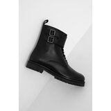 Answear Lab Kožne gležnjače za žene, boja: crna | shoptok.hr