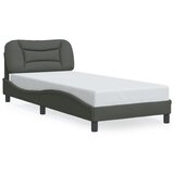 Maison Chic Posteljni okvir - Enojna postelja - Postelja za odrasle brez vzmetnice temno siv 80x200 cm blago-J7866, (21765448) Cene