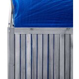  Kutija za pohranu s rešetkom siva 99x55x160 cm od drva bagrema | shoptok.hr