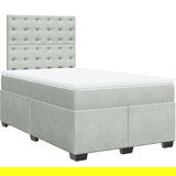  The Living Store Box spring postelja z vzmetnico svetlo siva 120x190 cm žamet - Box Spring Postelja, (21488765) | Shoptok.si