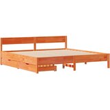  Okvir kreveta bez madraca voštano smeđi 200x200 cm od borovine | shoptok.hr