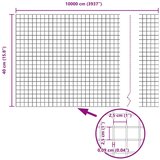  Zavarena žičana ograda s 44 U postova Siva 0.4x100 m Čelik | shoptok.hr