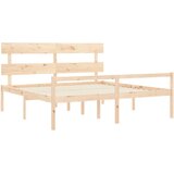 Krevet za starije s uzglavljem 200x200 cm od masivnog drva | shoptok.hr