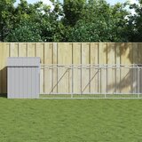 vidaXL Pasja uta s streho svetlo siva 117x813x123 cm pocinkano jeklo Cene