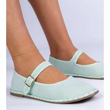 Gemre Green women's ballet flats with a strap Meremi | Shoptok.si