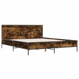  Okvir kreveta boja hrasta 140x190 cm konstruirano drvo i metal | shoptok.hr