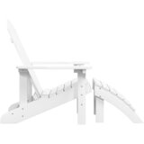  Vrtna stolica Adirondack s osloncem za noge HDPE bijela | shoptok.hr