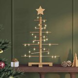 vidaXL Leseno božično drevo z stojalom Rjava 75 cm Bambus | Shoptok.si