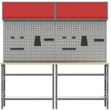  8-dijelni set radnog stola sivi čelik | shoptok.hr