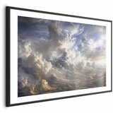  Plakat Golden Reflections on Clouds Announcing Dusk 42x29.7 Crni okvir s margom | shoptok.hr