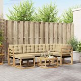  Set vanjskih sofa 7 kom. Bijela i bež | shoptok.hr