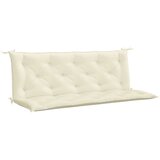  Jastuk za vrtnu klupu krem bijeli 150x(50+50)x7 cm od tkanine | shoptok.hr