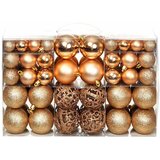  Set božićnih kuglica 100 komada 3/4/6 cm ružičasti/zlatni Cijene
