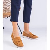 Gemre Brown women's eco-suede moccasins with embellishment Balada | shoptok.hr