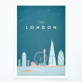 Travelposter Plakat London, A3