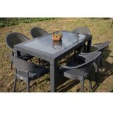  Bastenski set bambu 6 stolice i sto 150x90 sa staklom antracit | ePonuda.com