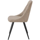 CARRYHOME stol, kovina, tekstil rjavosiva | Shoptok.si