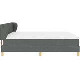  Krevet s opruga kutije Tamno siva 200 x 200 cm tkanina | shoptok.hr