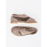 GOODIN Dark beige openwork flat sandals | Shoptok.si