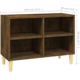 TV ormarić s masivnim nogama 69,5x30x50 cm dimljena boja hrasta | Eponuda.ba