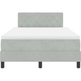  LED Box Spring Krevet Svijetlo siva 120 x 190 cm Baršun | shoptok.hr
